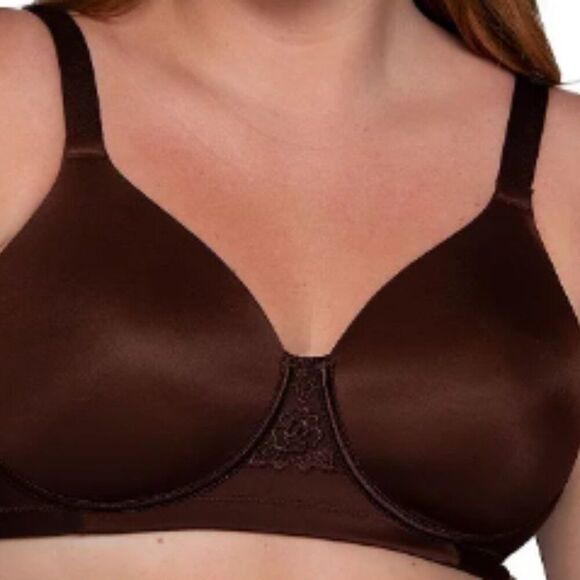 Vanity Fair 42C Beauty Back Back Smoother Full-Figure Wireless Bra 71380 Brown - Picture 2 of 10